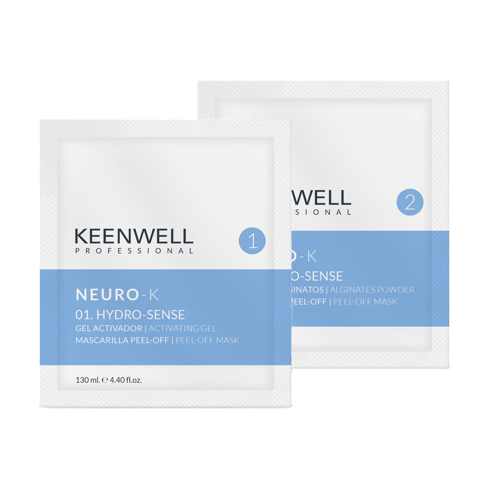 Зволожувальна регенерувальна альгінатна маска для обличчя Keenwell Neuro-K Hydro Sense 01, 130 мл + 15 г